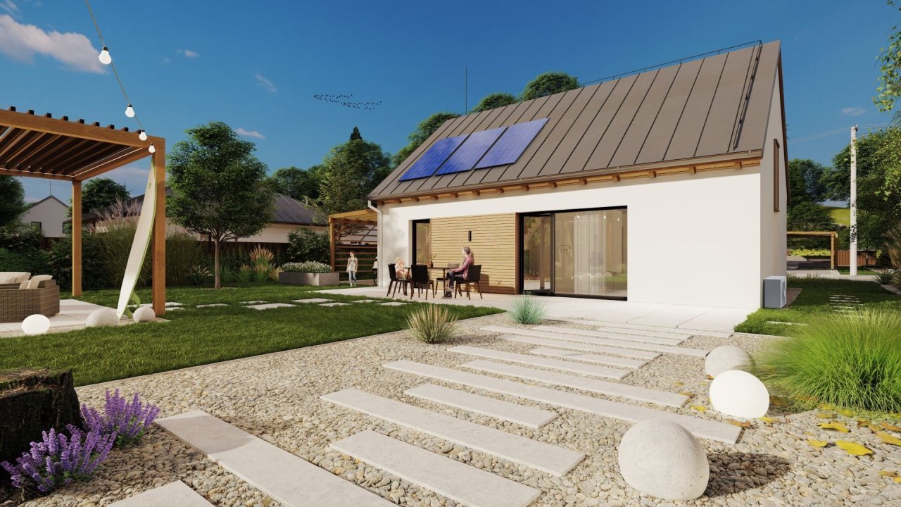 S výběrem domu jsme spokojeni, bohatě nám bude na stáří stačit.
Chtěli bychom moc pochválit a zároveň poděkovat partě Vašich kluků pod vedením pana Honzy Langera a pana Vacha za jejich bezva odvedenou práci i přístup k řešení vzniklých problémů vlivem nepříznivého počasí.
Zároveň děkujeme i paní Jojkové, paní účetní a mnohým dalším za jejich vstřícnost.
S obchodním centrem v ČB – zejména s panem Střelkou a panem Pavlíkem při výběru i konfiguraci jsme taktéž velmi spokojeni, vždy nám vyšli vstříc.
<div class='cGallery__info'><strong class='cGallery__author'>
Karel a Irena Šabršulovi
</strong><span class='cGallery__house'>
BUNGALOV 70<br /></span></div> Reference