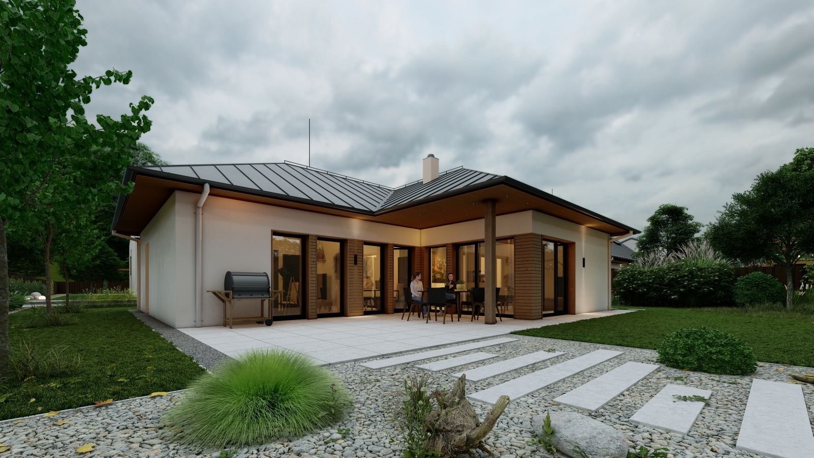 Jsme nadmíru spokojeni se vším. Dům je úžasný a jsme nadšení. Jen bychom příště nechali udělat větší okno v kuchyni, ale výběr byl samozřejmě na nás. :)
Co se týče stavby domu, tak jsme měli super montážníky. Strašně šikovní, vše s námi konzultovali, když jsme si nebyli jisti, tak poradili. Nic nebylo problém. Ještě jednou jim moc děkujeme. :)
Pan Pavlíček byl velmi ochotný. Komunikace na jedničku. Když jsme si nebyli jisti, vše nám vysvětlil tak, abychom to pochopili. :) Vždy jsme se na návštěvy těšili. Závěrem bychom chtěli ještě jednou poděkovat za náš domeček, určitě vás budeme všem doporučovat.
<div class='cGallery__info'><strong class='cGallery__author'>
Sabina a Martin Zábranští
</strong><span class='cGallery__house'>
BUNGALOV 112<br /></span></div> Reference